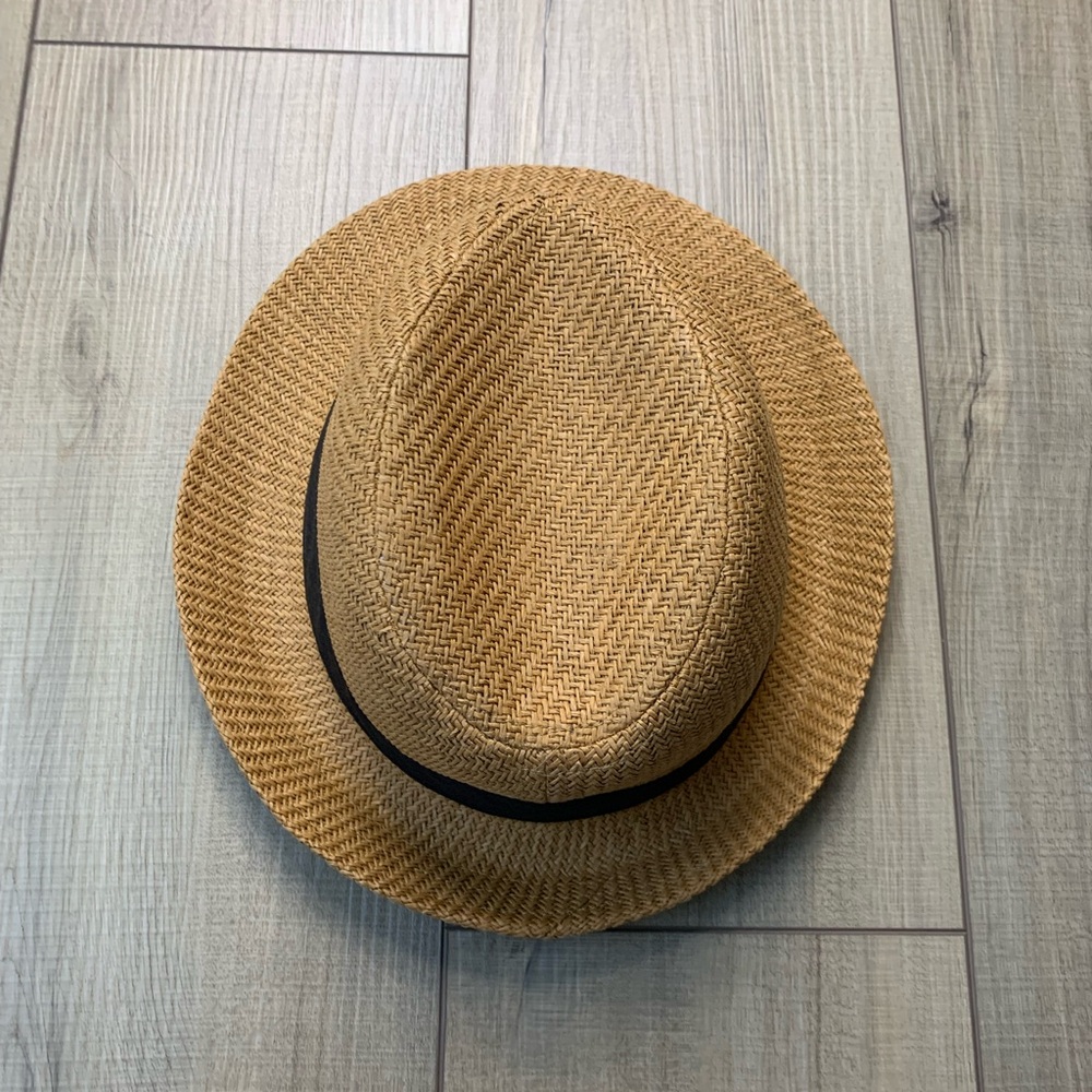 Old Navy Straw Sun Hat with Black Trim